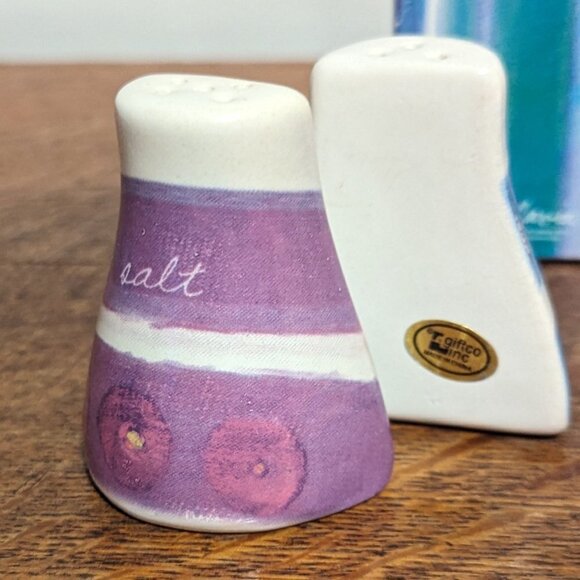 Vintage Flavia Weedin Ceramic Salt & Pepper Shakers 70's 80's Art - Picture 6 of 9